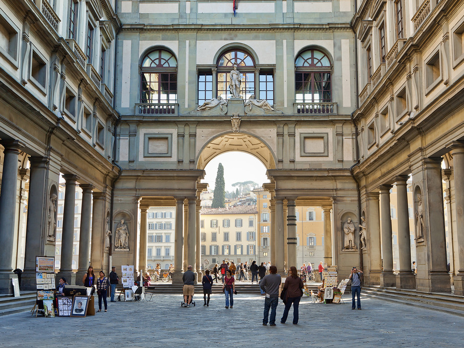 Florence, Vasari Corridor of Galleria degli Uffiz
