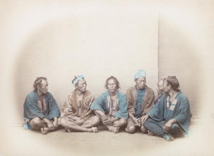 group of Japanese sitting