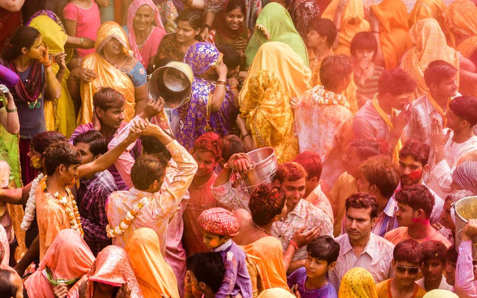 Holi celebrations at Dauji temple, Mathura, India