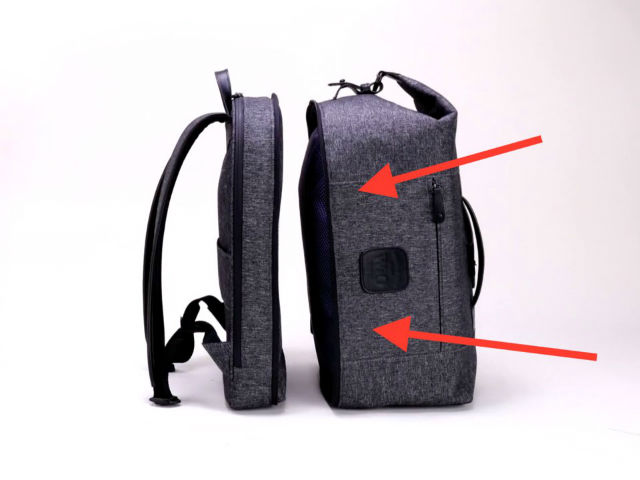 Σακίδιο ταξιδιού που χωρίζεται σε κομμάτια