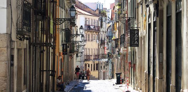 H hip γειτονιά του Bairro Alto στη Λισαβόνα