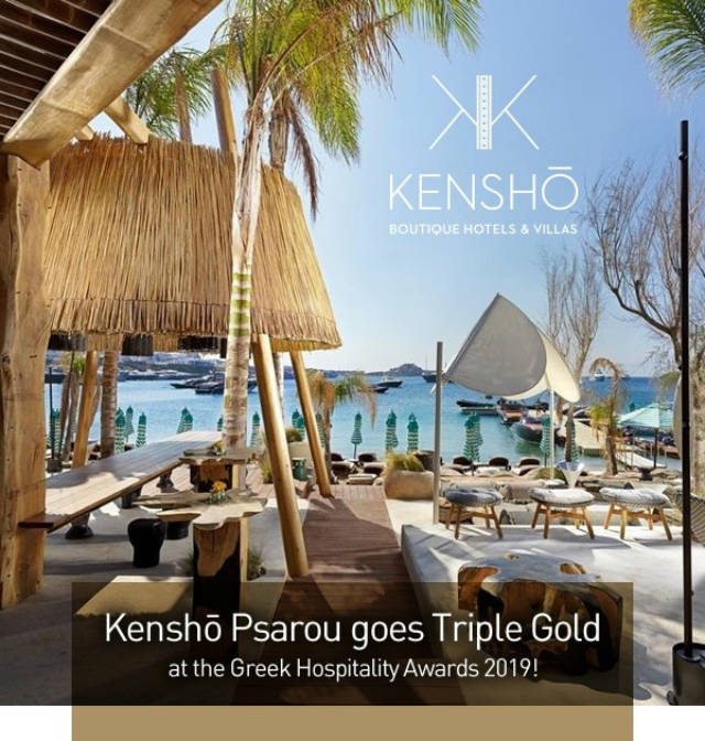 Kenshō Psarou goes Triple Gold at the Greek Hospitality Awards 2019