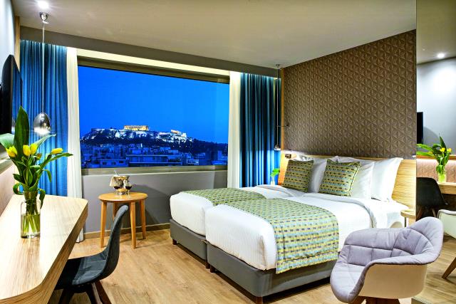 Wyndham Grand Athens δωμάτιο με θέα