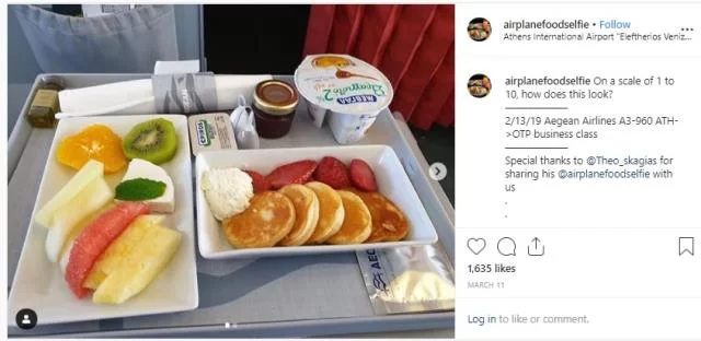 airplanefoodselfie Aegean