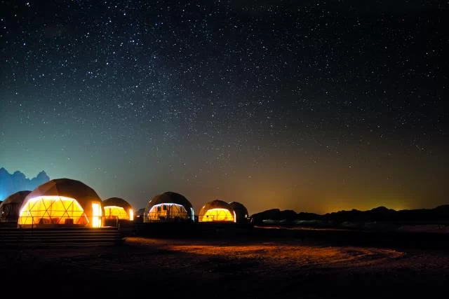 Ιορδανία σκηνές Βεδουίνων στην έρημο Wadi Rum 