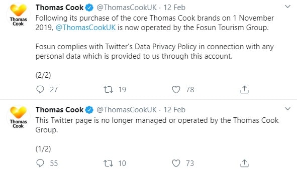 Thomas Cook social media