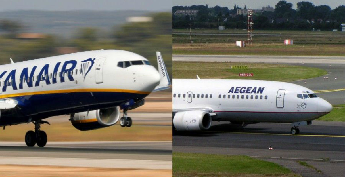 Ryanair, Aegean ανακοινώσεις