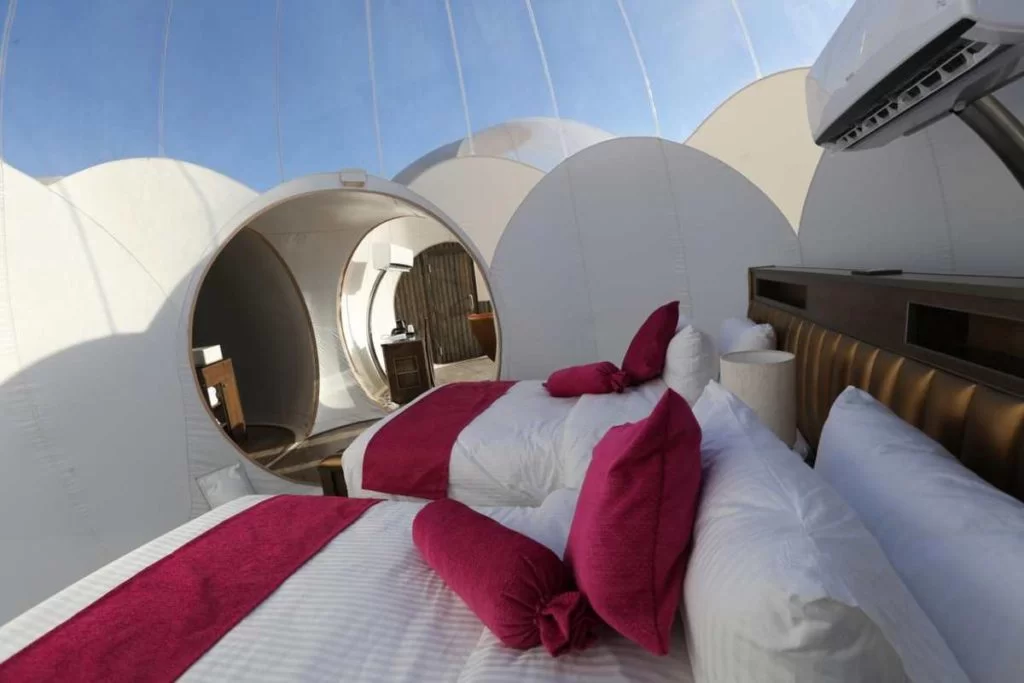 Bubble Luxotel μώβ κρεβάτι