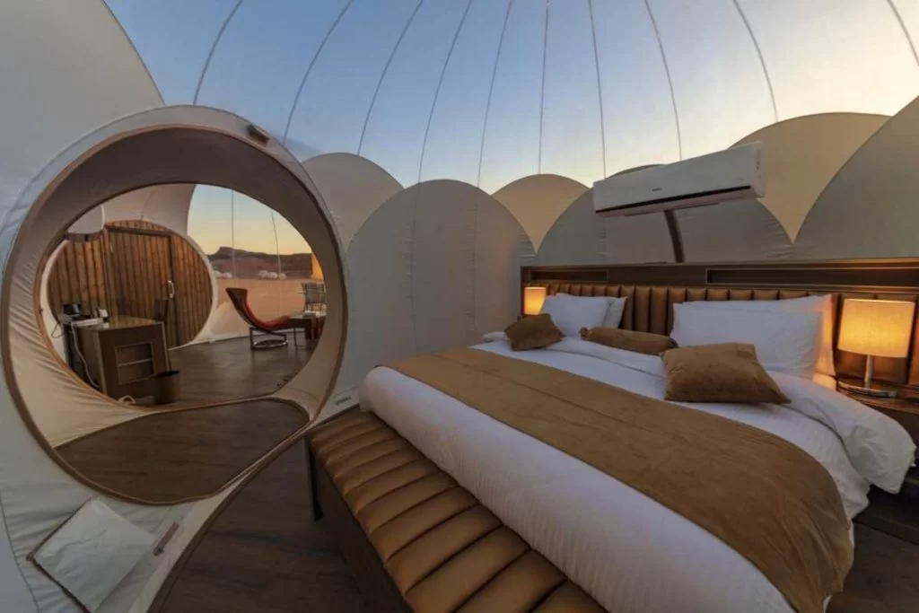 Bubble Luxotel, πανοραμική κρεβάτι