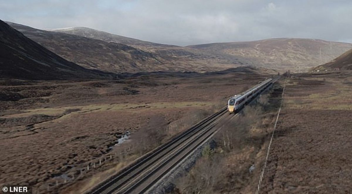 treno-Skotia-5 (1) το τρένο Azuma διασχίζει τα Χάιλαντ