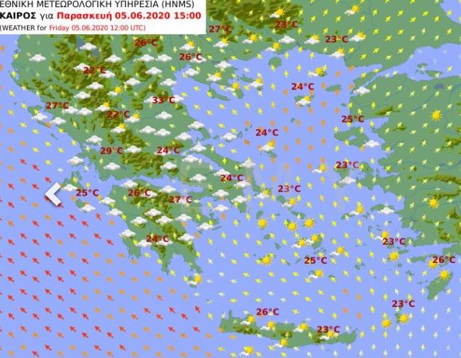 Καιρός Παρασκευή 5/6/2020