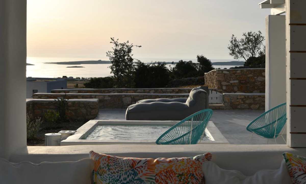 Ciel Villas Paros, βεράντα