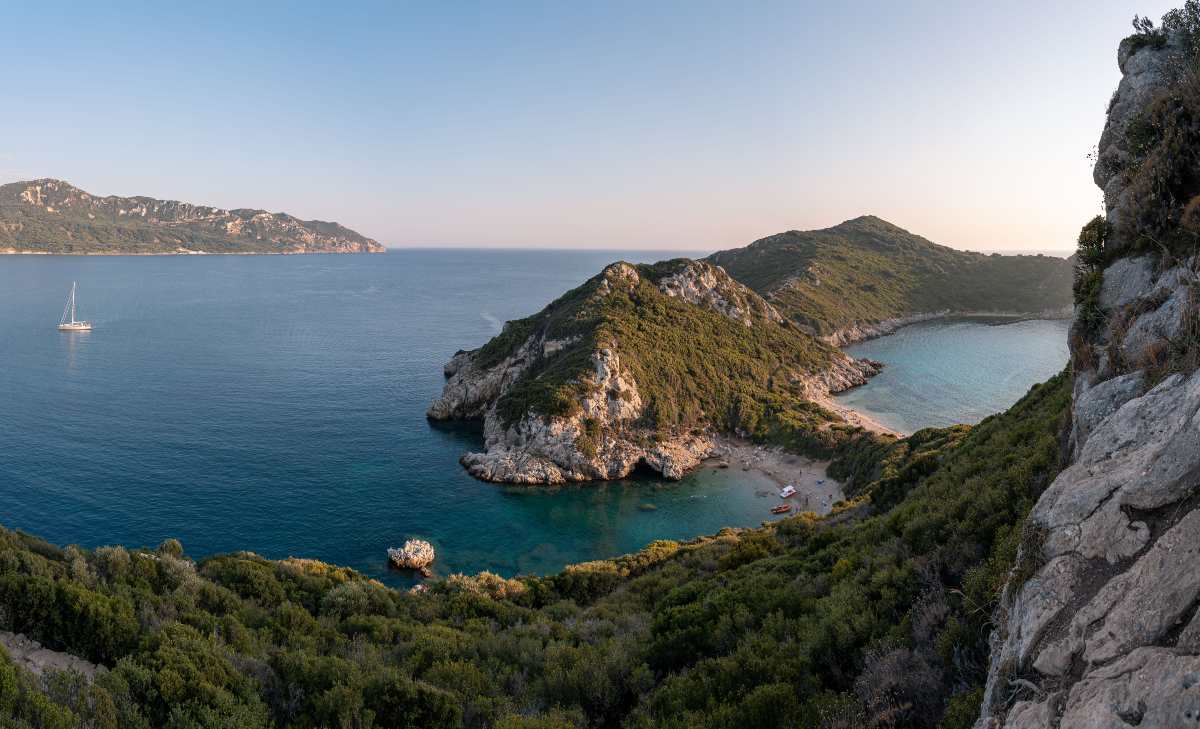 Παραλία Πόρτο Τιμόνι από ψηλά