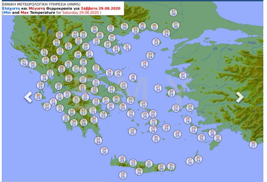 αναλυτικα οι θερμοκρασίες