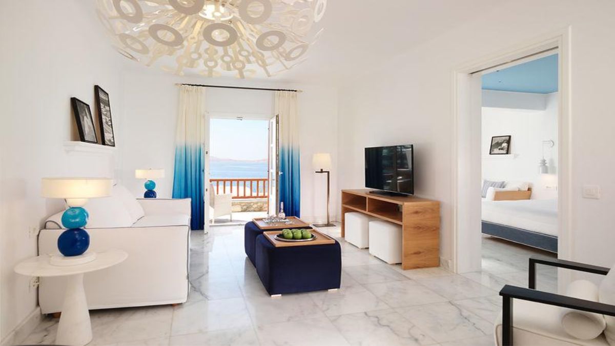 Ξενοδοχείο Mykonos Grand Hotel & Resort σαλόνι στο δωμάτιο