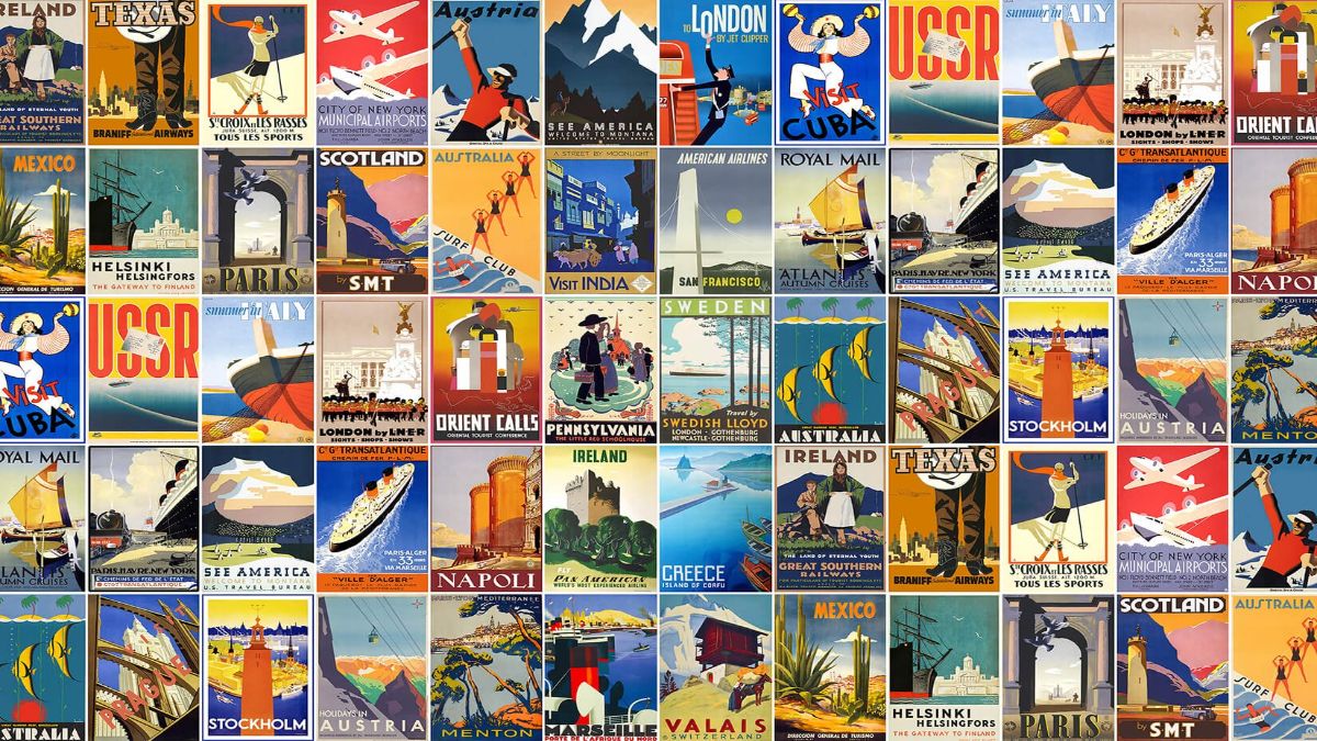 vintage αφίσες ταξίδια