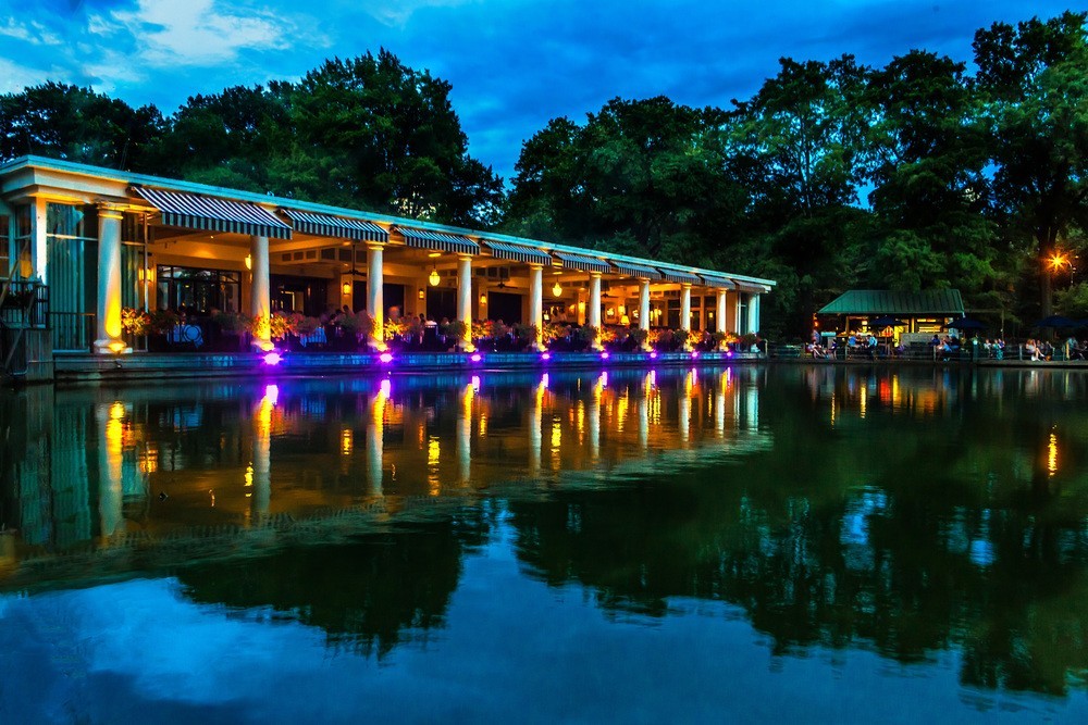 Loeb Boathouse νυχτερινή λήψη φωτισμένο