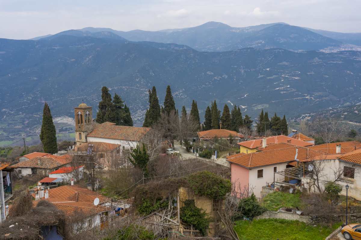 Αμπελάκια Λάρισα, πανοραμική θέα από το χωριό