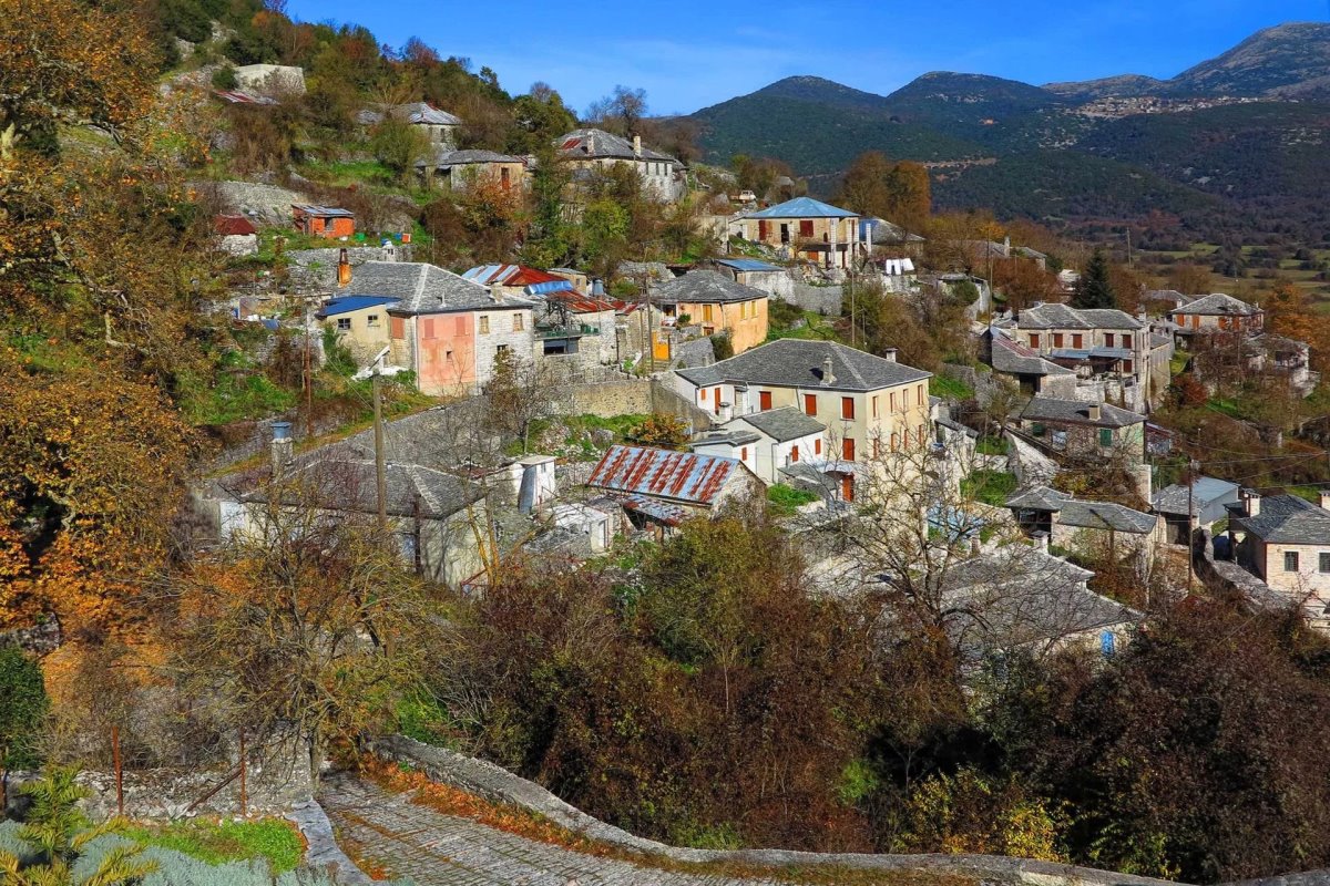 Κάτω Πεδινά χωριά Ζαγόρι πανοραμική