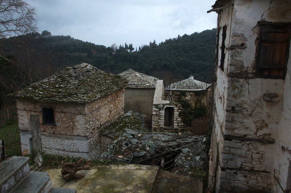 Πινακάτες χωριό Πήλιο πέτρινα σπίτια