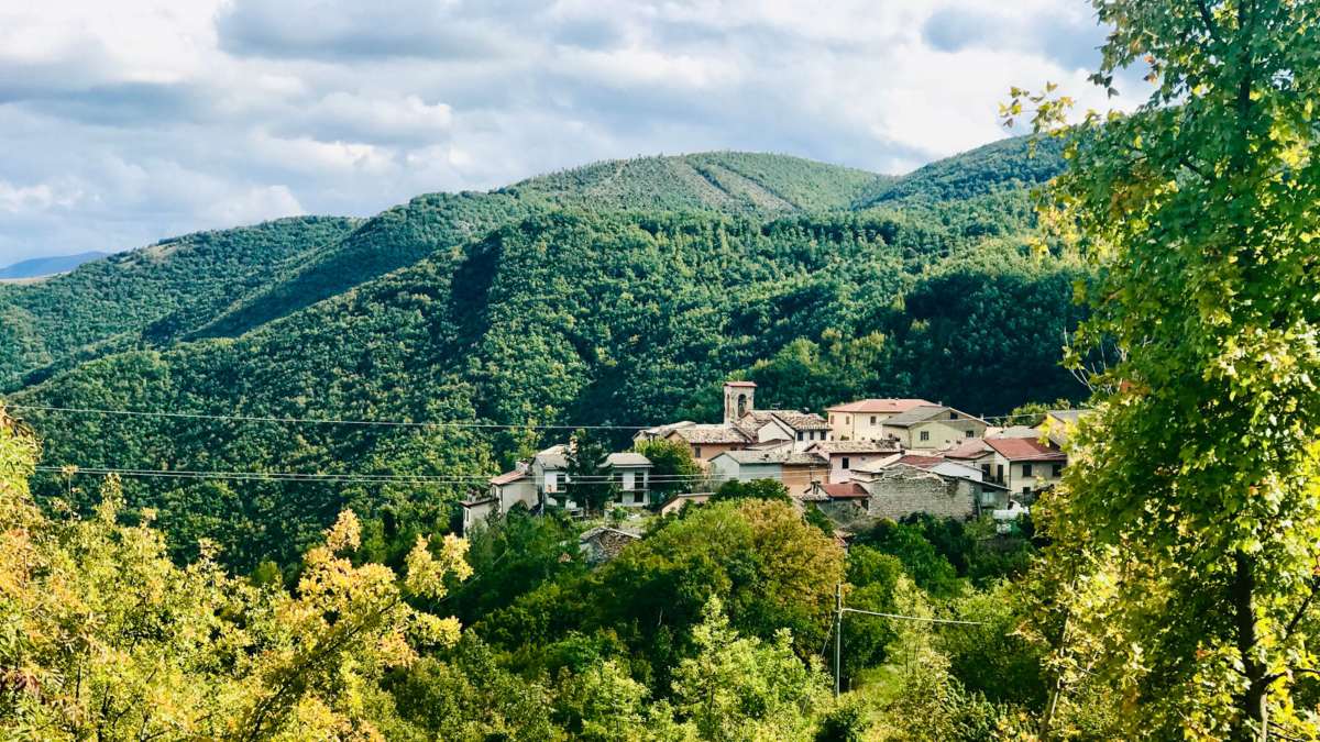Χωριό Nortosce Ιταλία πανοραμική