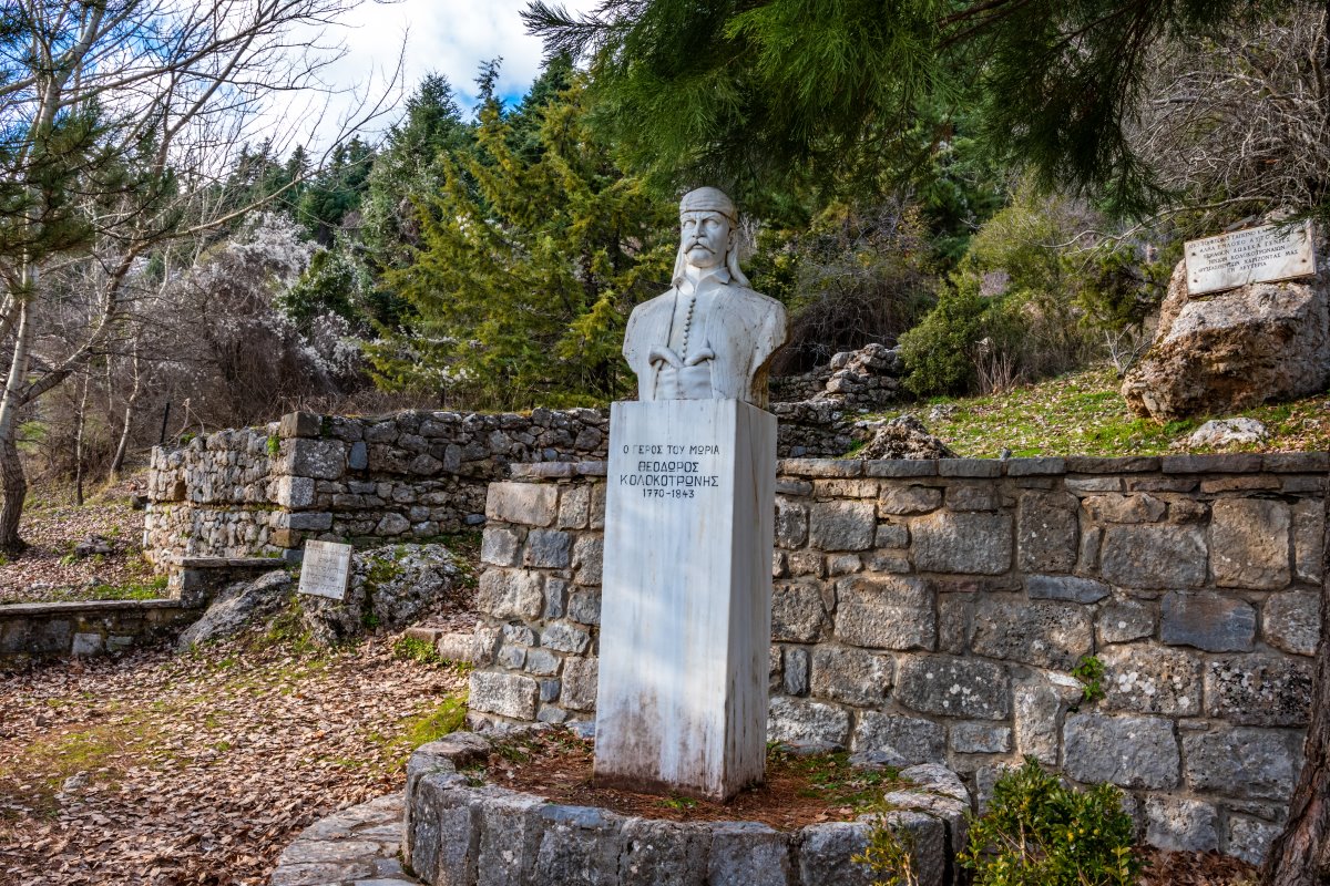 Λιμποβίσι Αρκαδίας, το άγαλμα του Κολοκοτρώνη