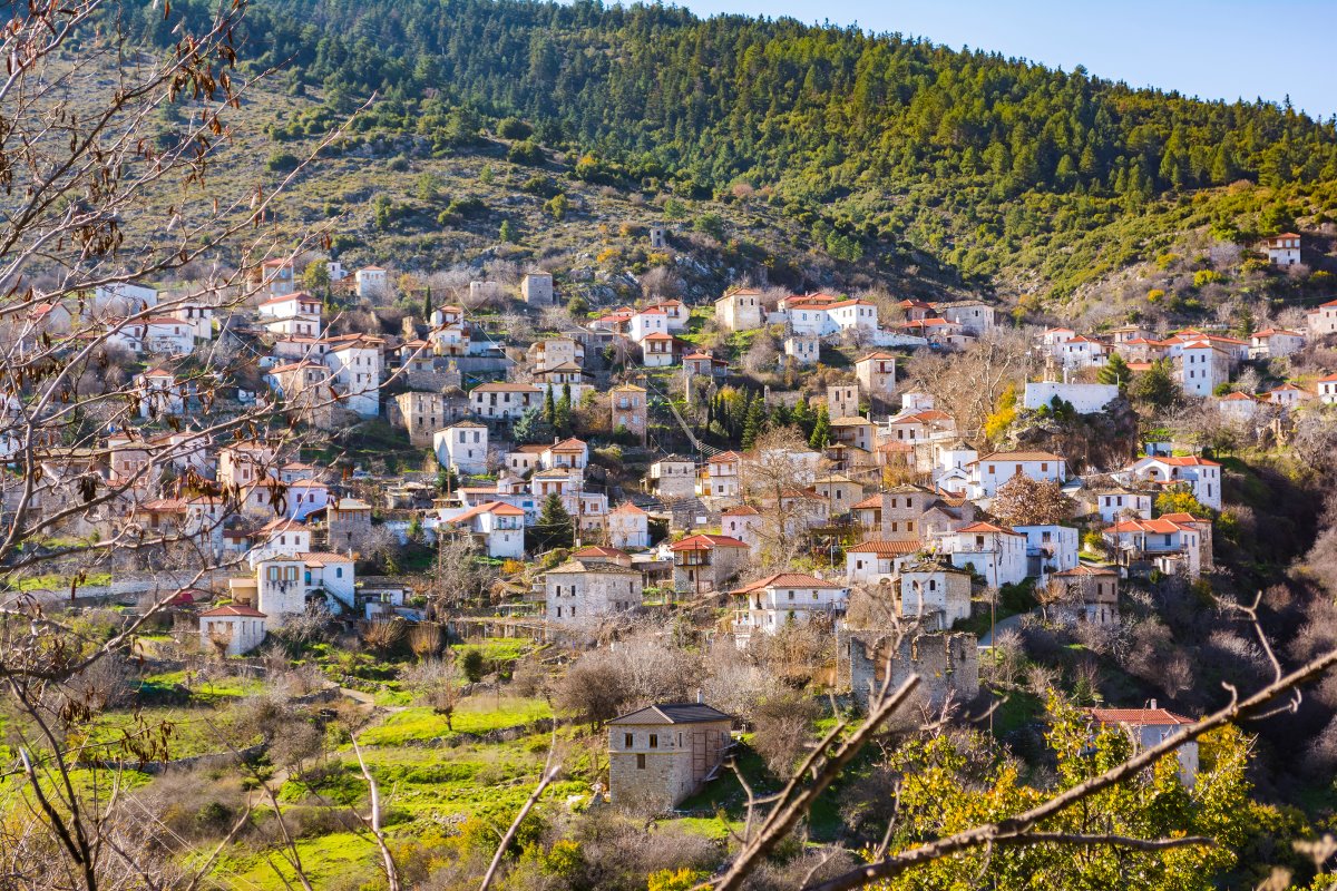 Πραστός Αρκαδίας, πανοραμική εικόνα του χωριού