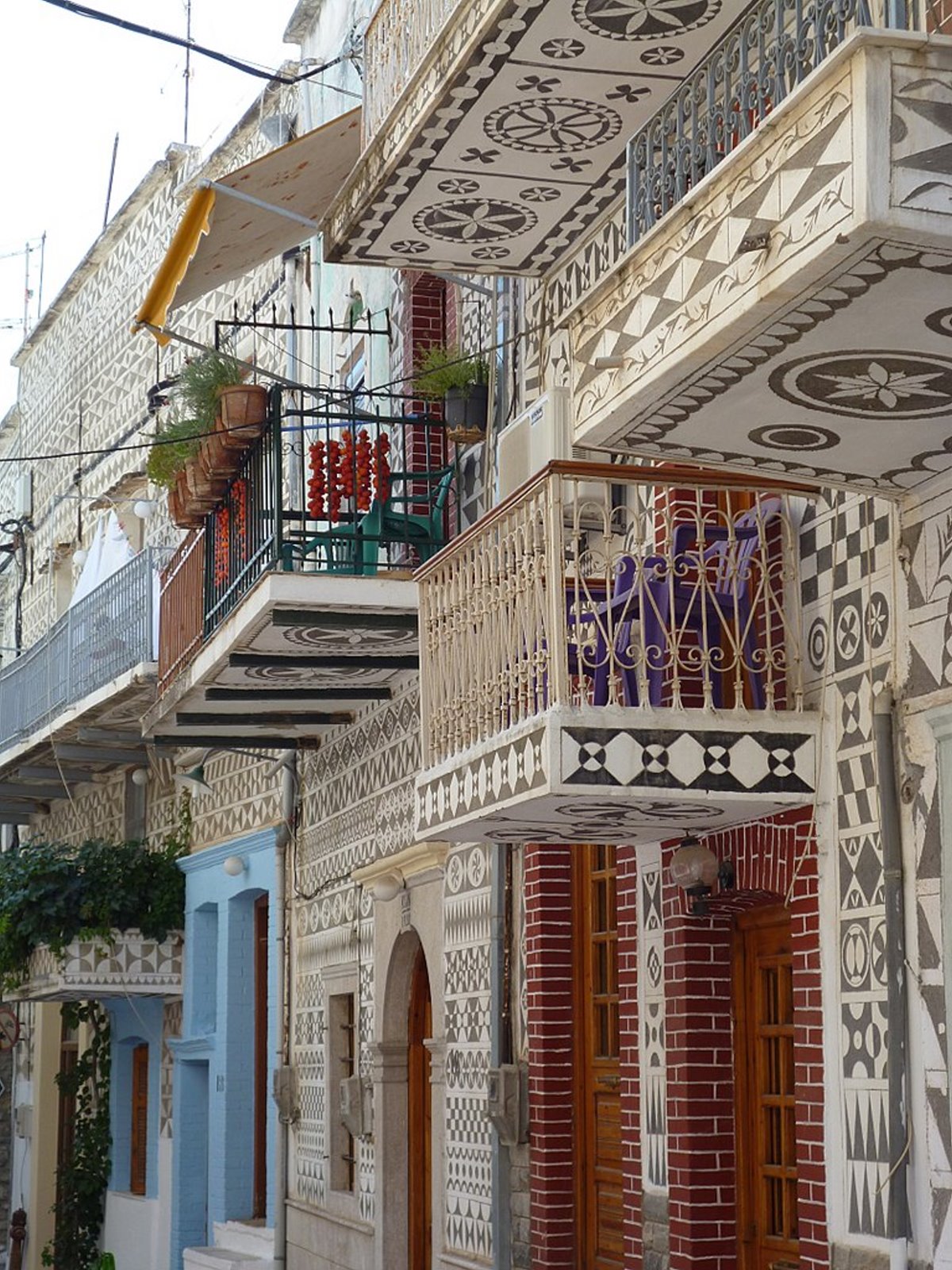 Πυργί χωριό Χίος με τοιχογραφίες σαν κέντημα