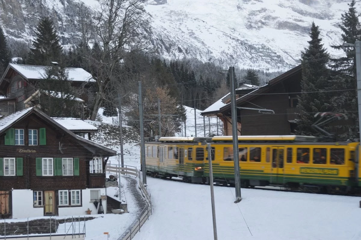 Wengen μέσα στον οικισμό