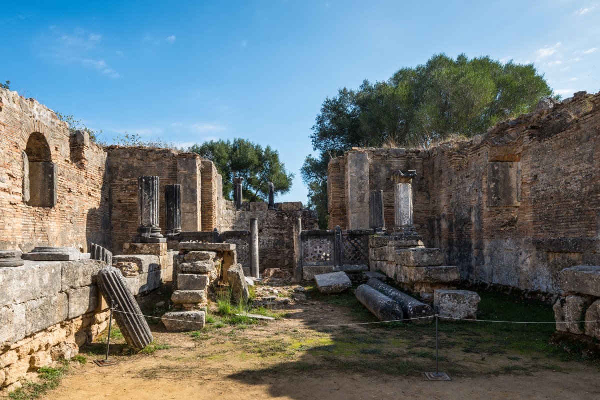 Αποκαθίσταται το Εργαστήριο Φειδία, Αρχαία Ολυμπία