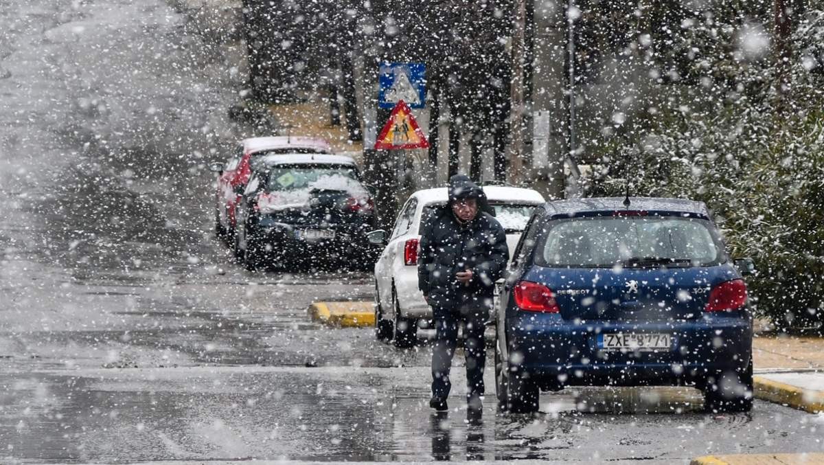 κακοκαιρία Μήδεια χιόνια στην Αττική