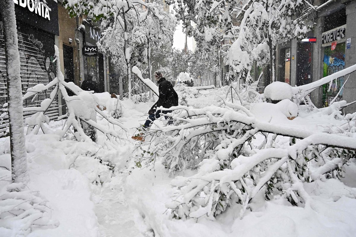 Χιονισμένη Μαδρίτη σφοδρός χιονιάς