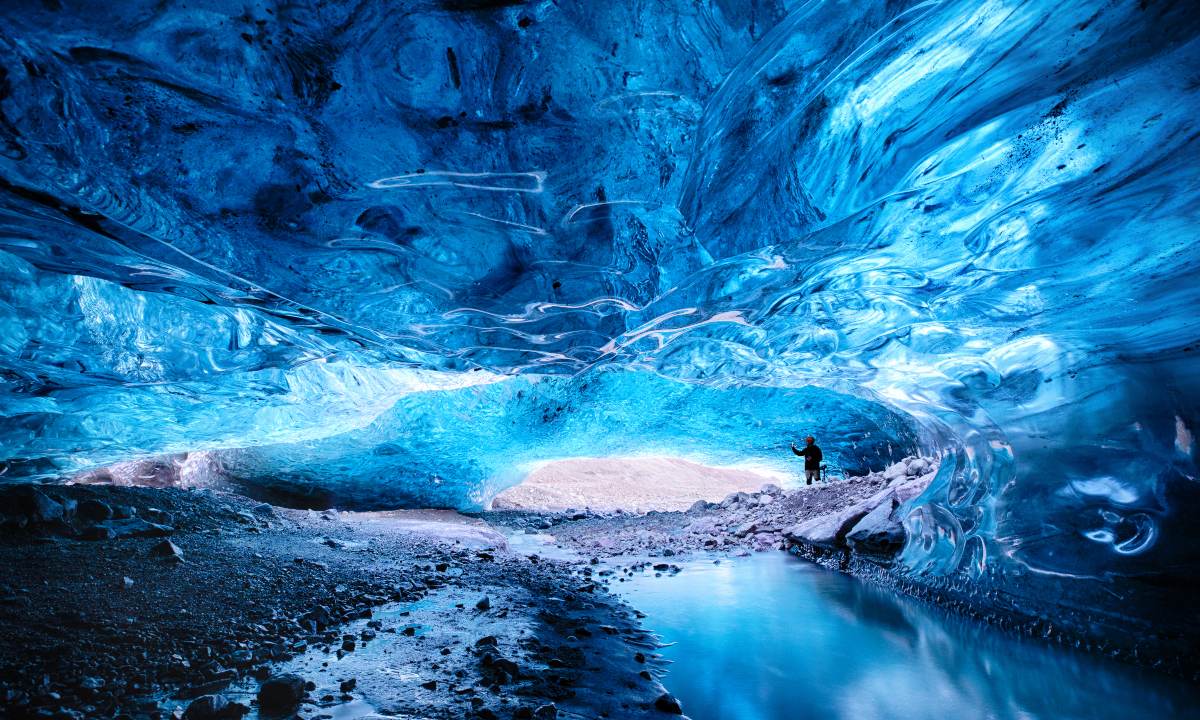 Μέσα στη σπηλιά πάγου,, Vatnajökull, Ισλανδία
