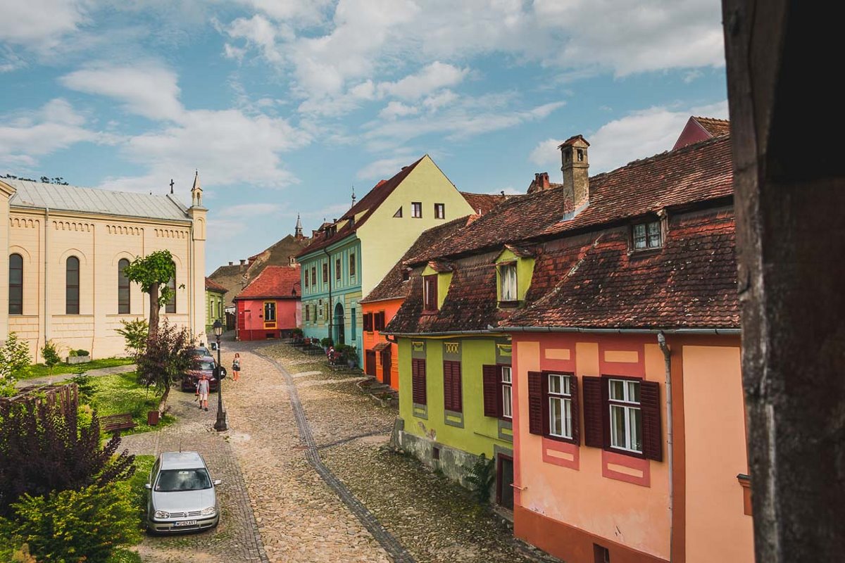 Sighisoara πολύχρωμη πόλη