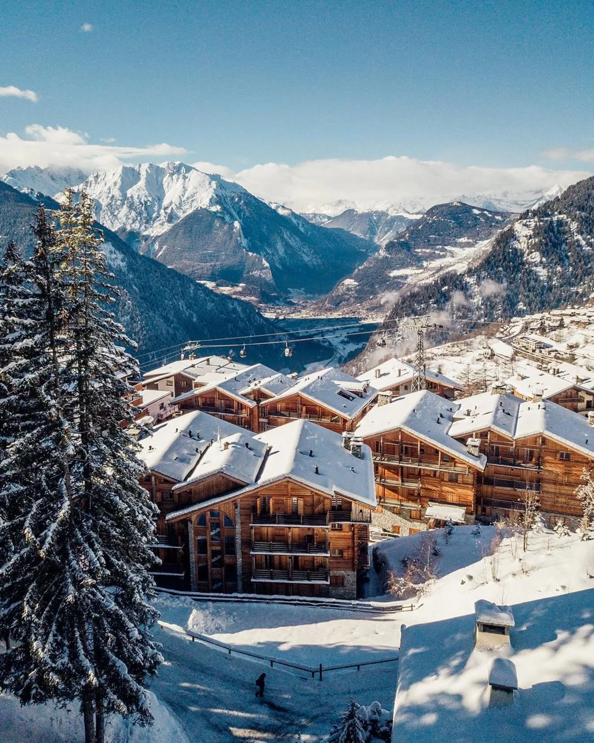 Θέα από το Werbier καλύτερο ski hotel Ελβετία