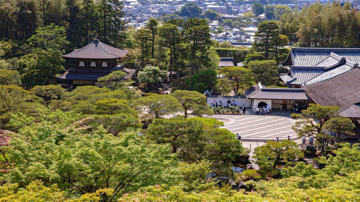 Ναός Ginkakuji zen 