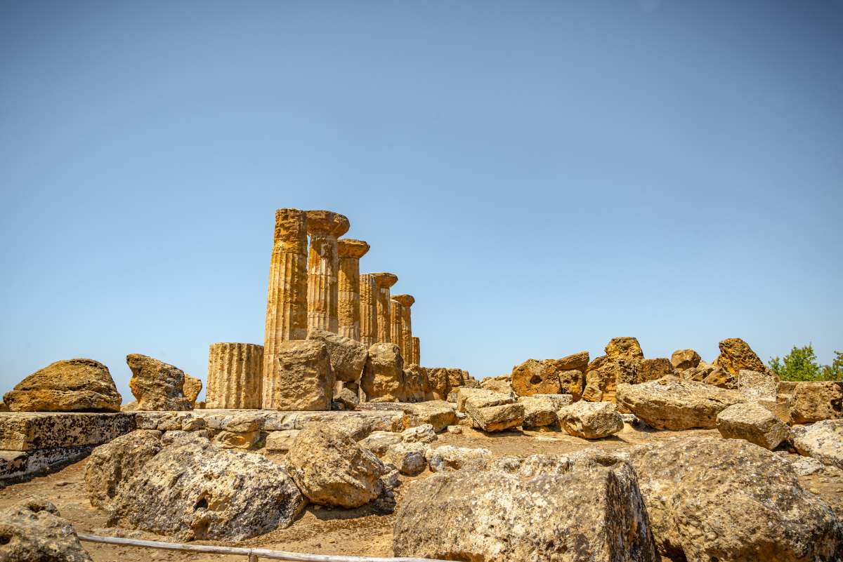 αρχαίος ναός Concord in Agrigento στην Σικελία