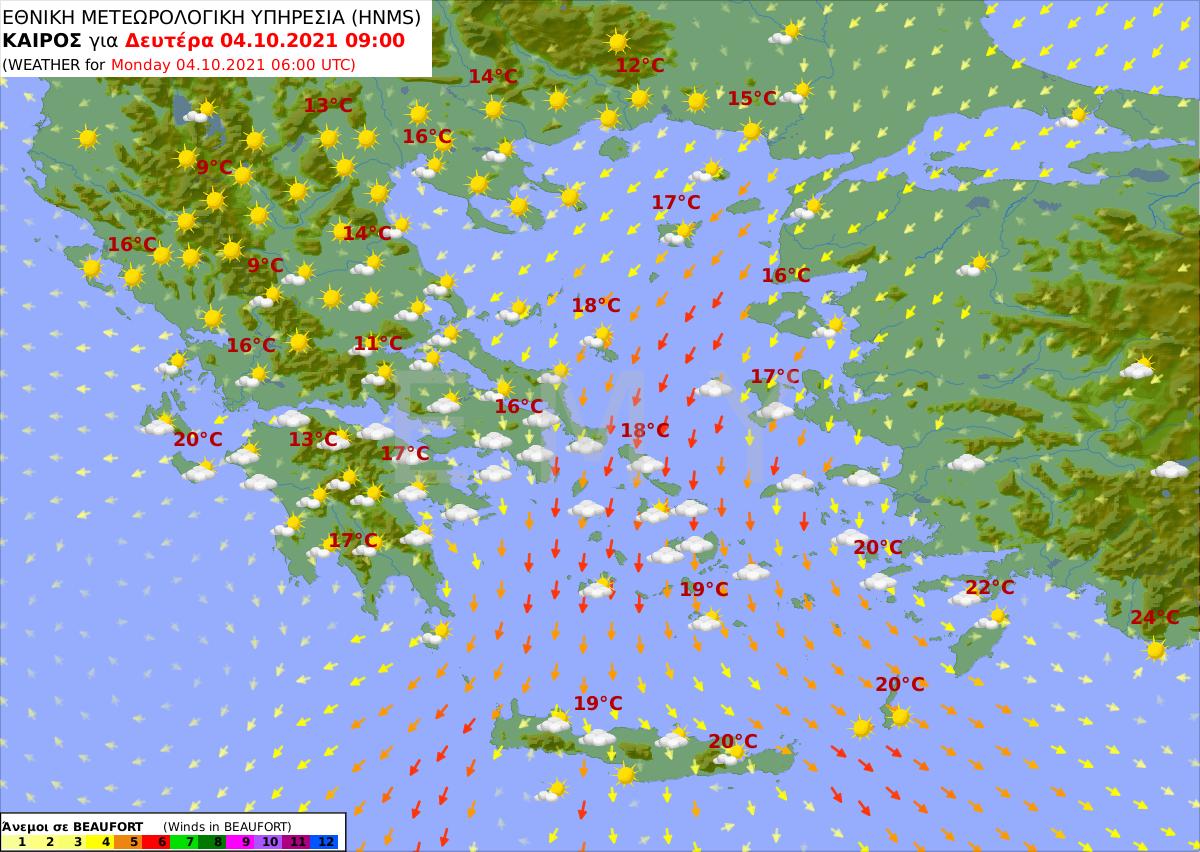 πρόγνωση θερμοκρασιών 4/10