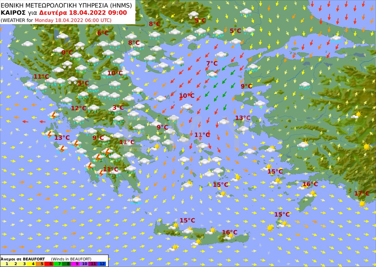 Καιρός 18/4