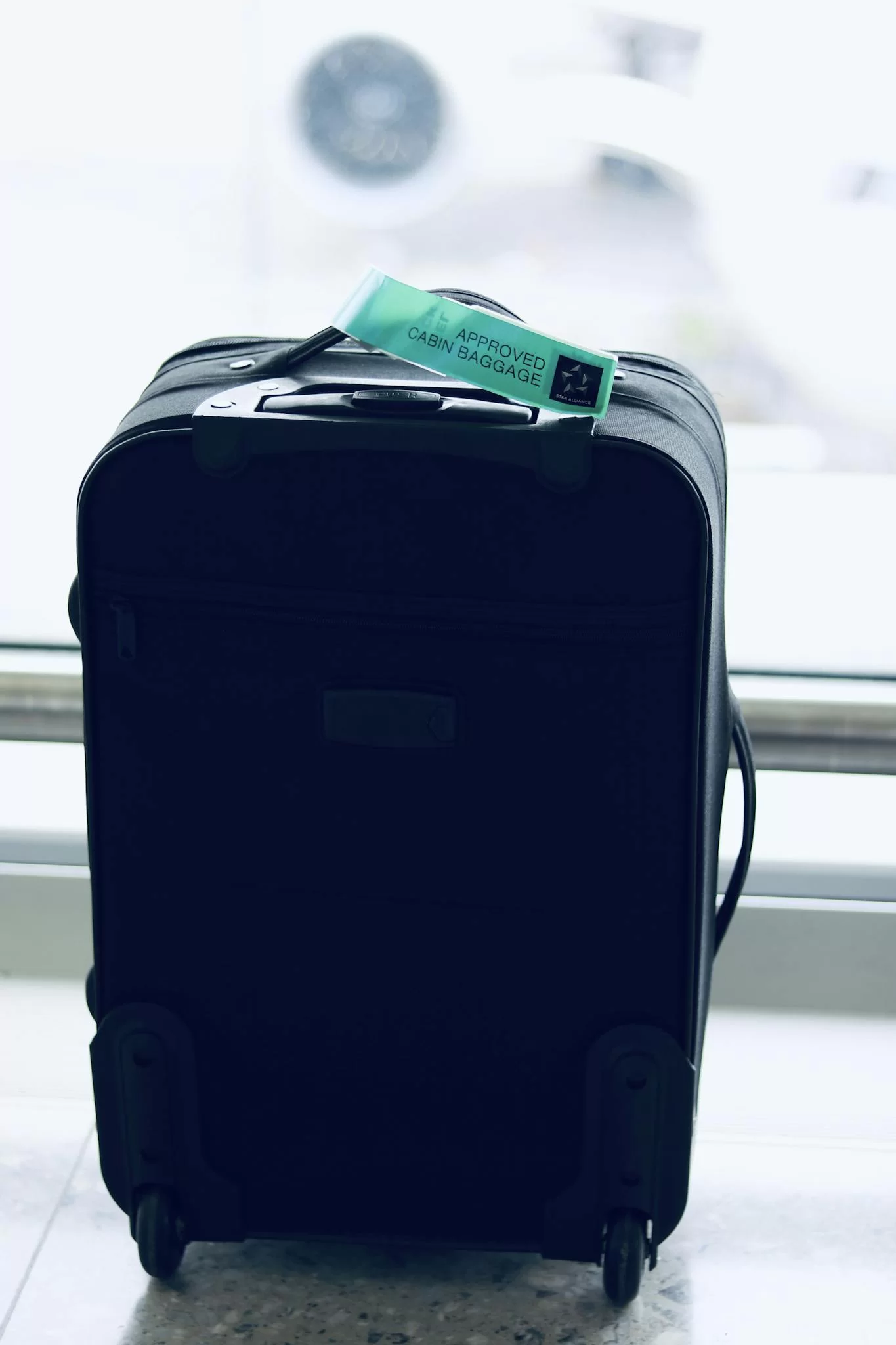 Black Luggage Bag Near Wall