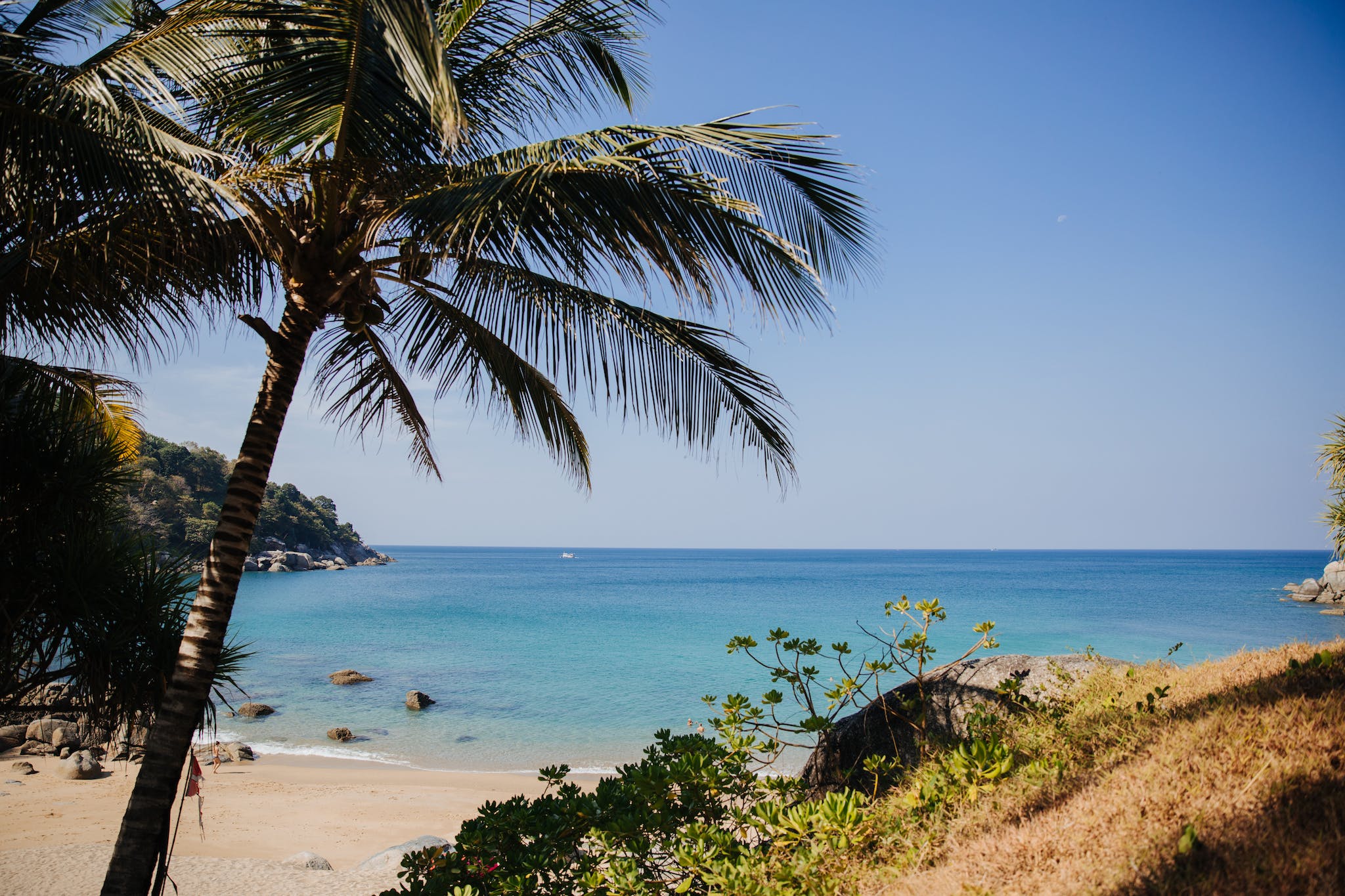 Beautiful Beach With Calm Blue Waters 