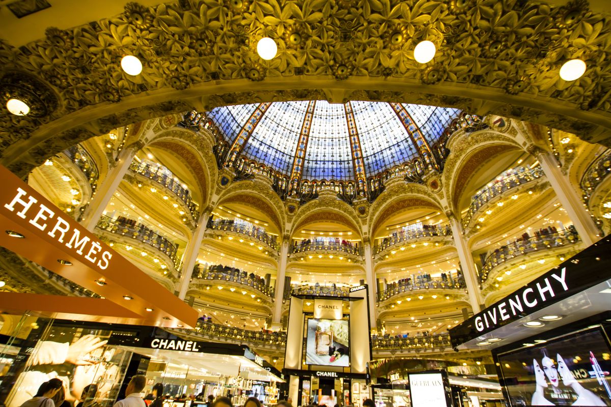 Μέσα στη διάσημη Galeries Lafayette με τα πολυτελή brands - Παρίσι