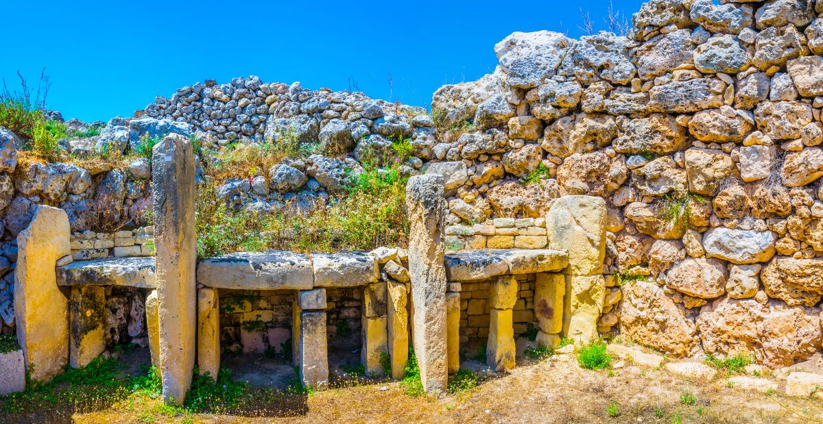 Ggantija νεολιθικός ναός στην Xaghra, Gozo - Μάλτα 