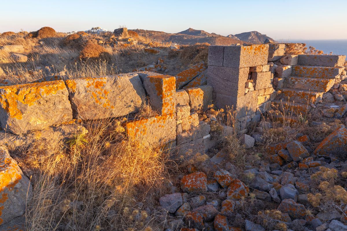 Ερείπια της αρχαίας ακρόπολης Καστέλι στην Πάτμο