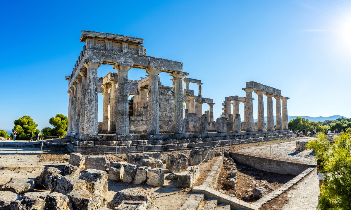 Ο αρχαίος ναός της Αθηνάς Αφαίας στην Αίγινα